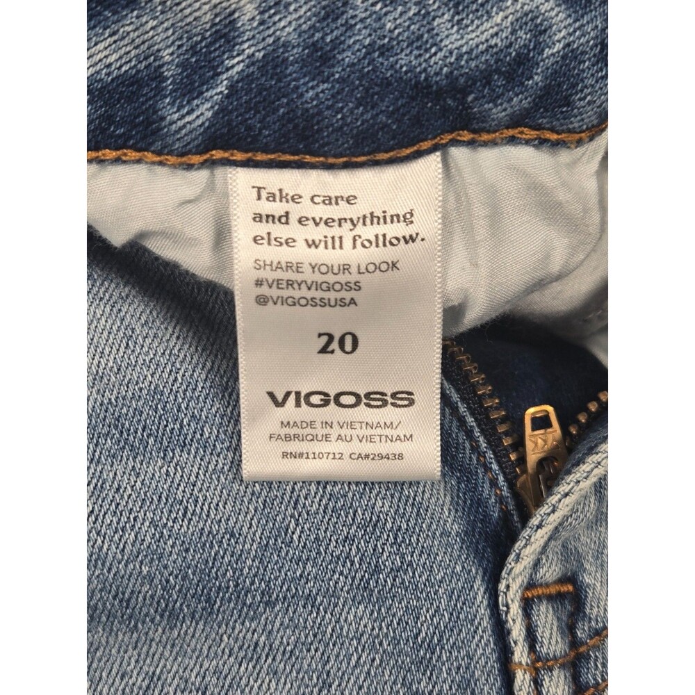 Vigoss Thompson Tomboy Jeans Women’s 20W Rise Light Wash Y2K - Picture 13 of 15
